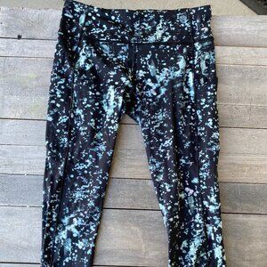 lululemon athletica Black and Blue Patterned Leggings